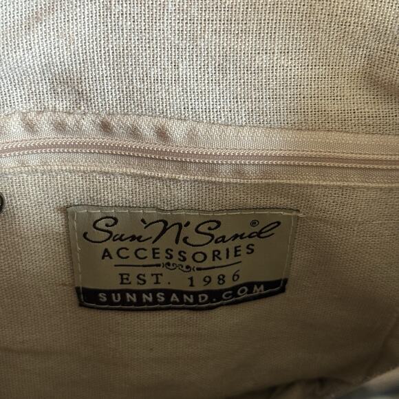 Round Rattan Purse Crossbody Brown Wicker Handwoven 9" Boho Cottagecore Bag - Picture 5 of 5